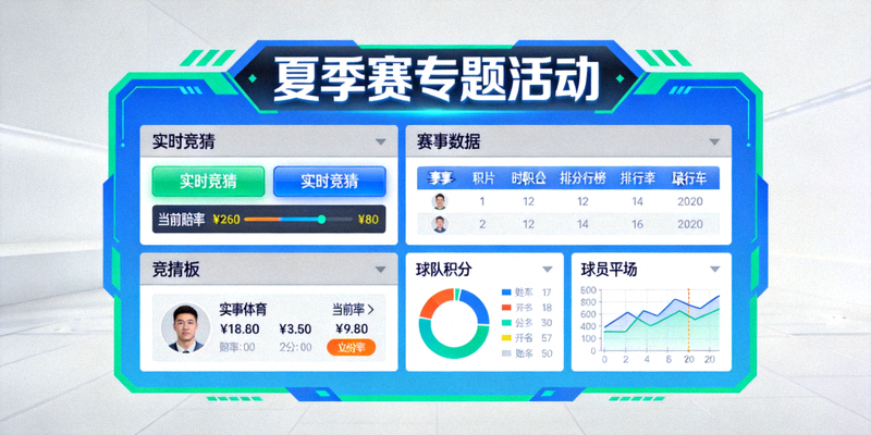 爱游戏体育平台界面展示夏季赛专题活动，包含竞猜与数据板块