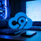 C9战队标志，蓝色云朵图案
