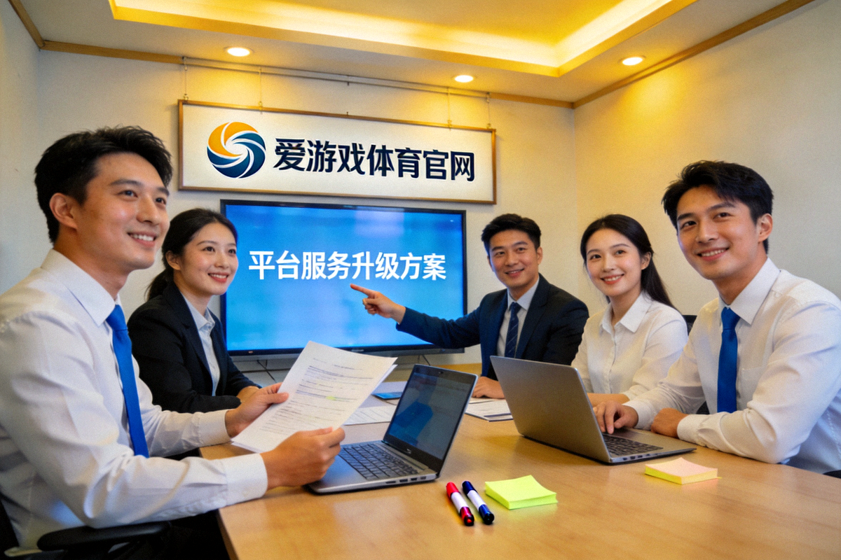 爱游戏体育官网服务团队协作场景，成员围绕平台服务升级方案进行讨论