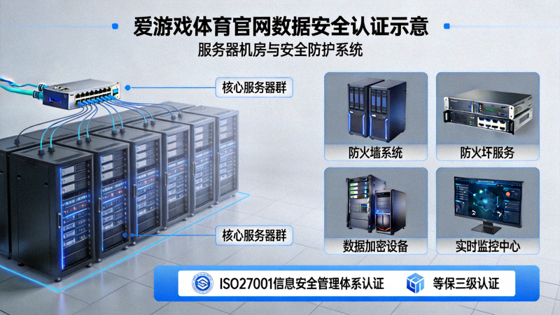 爱游戏体育官网数据安全认证相关场景，服务器机房与安全防护示意